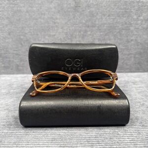 OGI Evolution Eyeglasses 9077/1555 Tortoise‎ Shell Brown Amber Japan 52-16-140